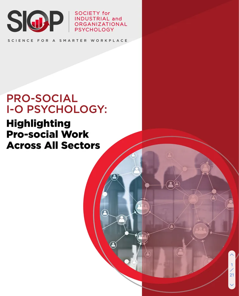Pro-Social I-O Psychology eBook cover